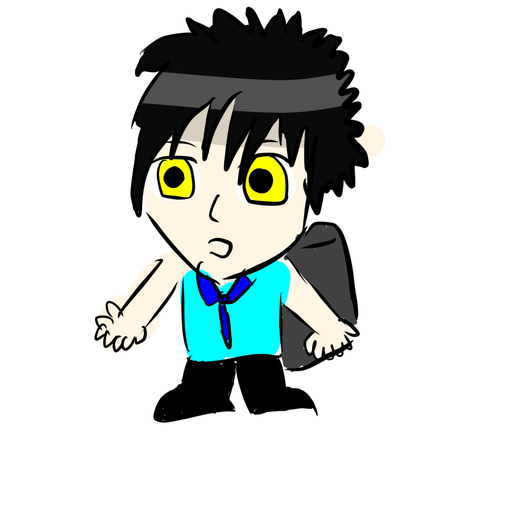 hand-drawn shocked character